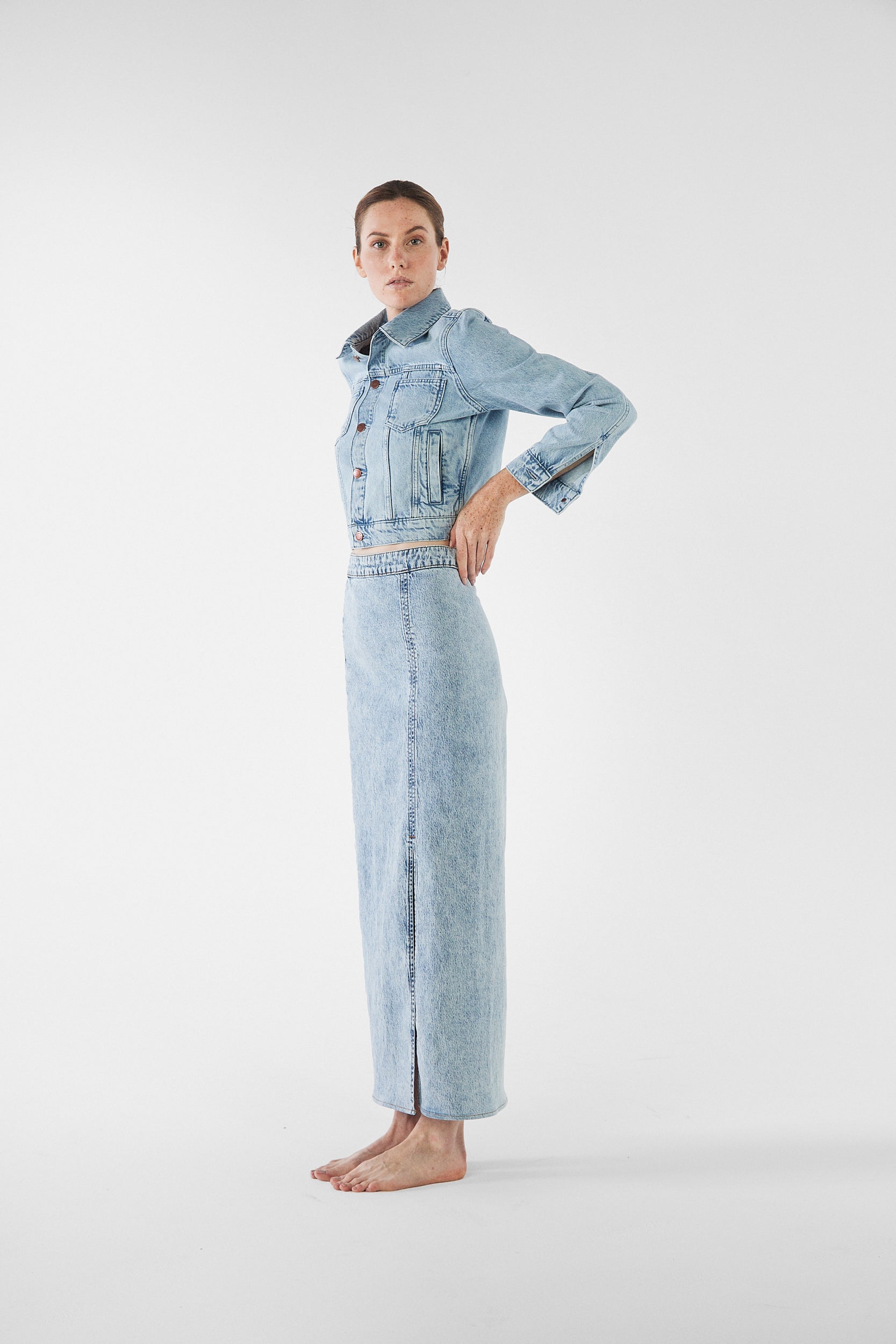 triarchy denim dress NICHOLAS Women's Trisha Denim Dress - Blue