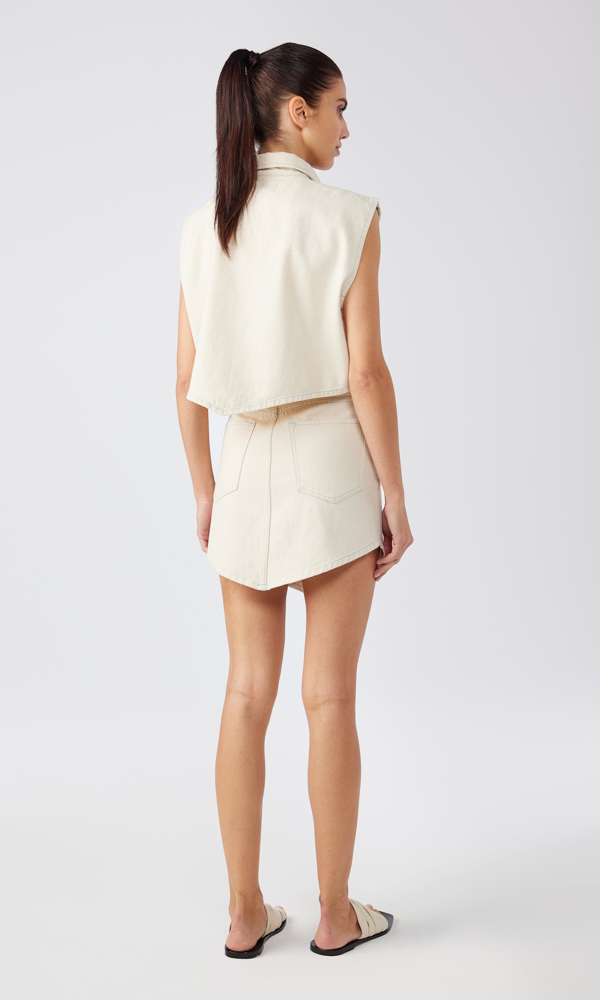 Ms. Hart Petal Hem Shirt - Off White