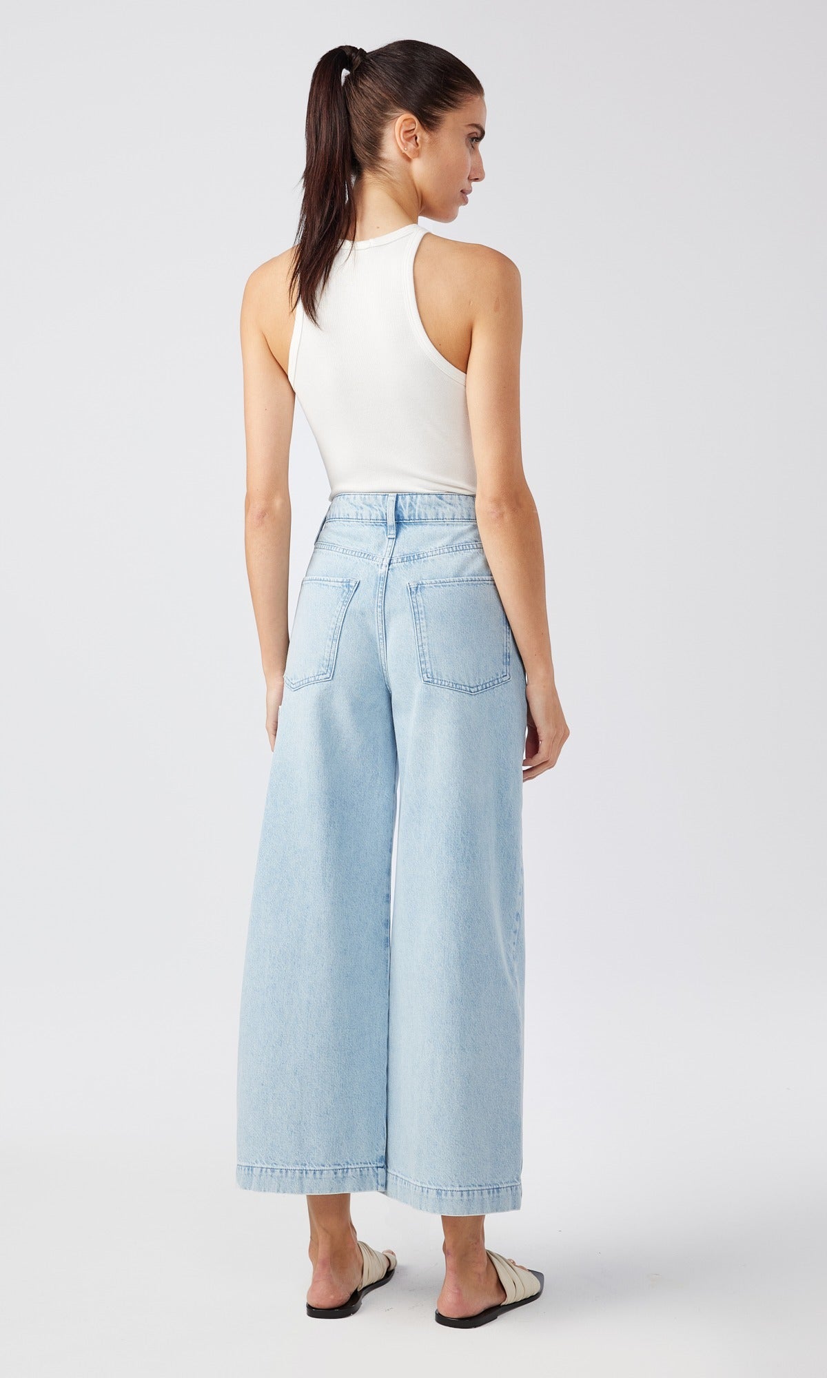 Ms. Campbell Cropped High Rise Cargo Jean - Summer Light Indigo