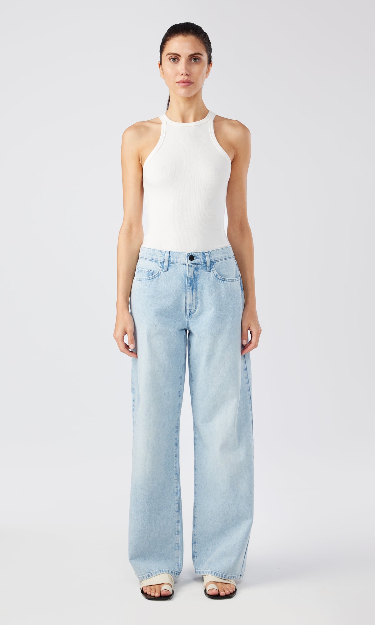 Ms. Sparrow Mid Rise Baggy Jean - Summer Light Indigo