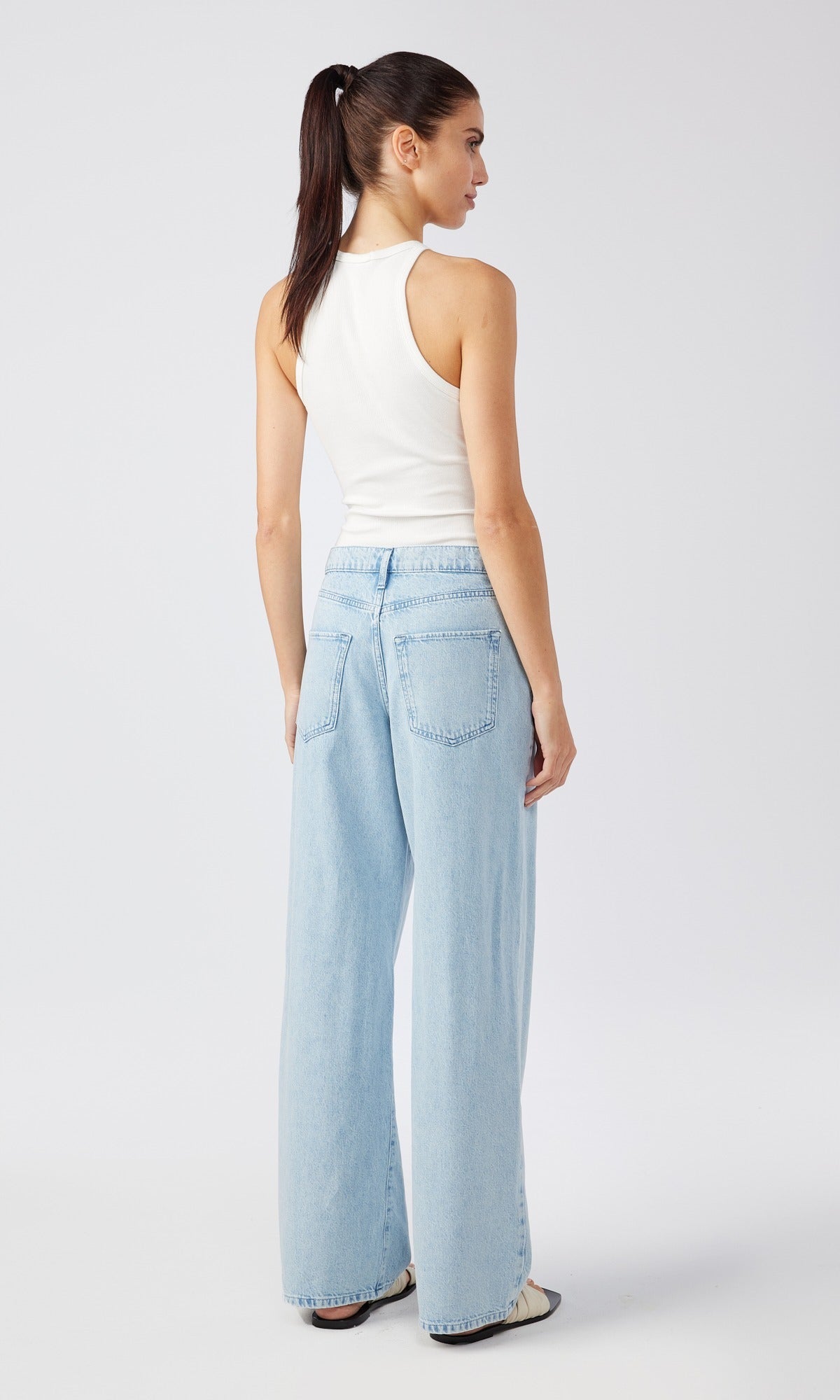 Ms. Sparrow Mid Rise Baggy Jean - Summer Light Indigo