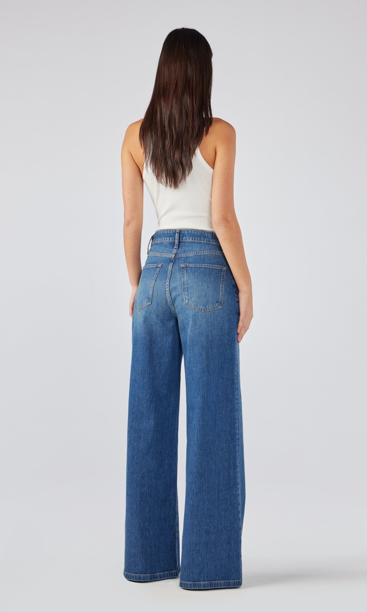 Ms. Fonda High Rise Wide Leg - Medium Indigo