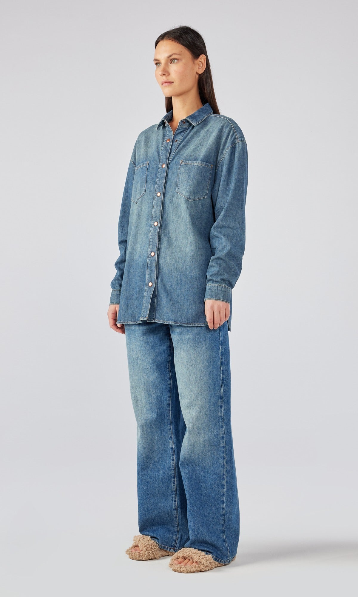 Ms. Charlotte Classic Denim Shirt - Classic Indigo