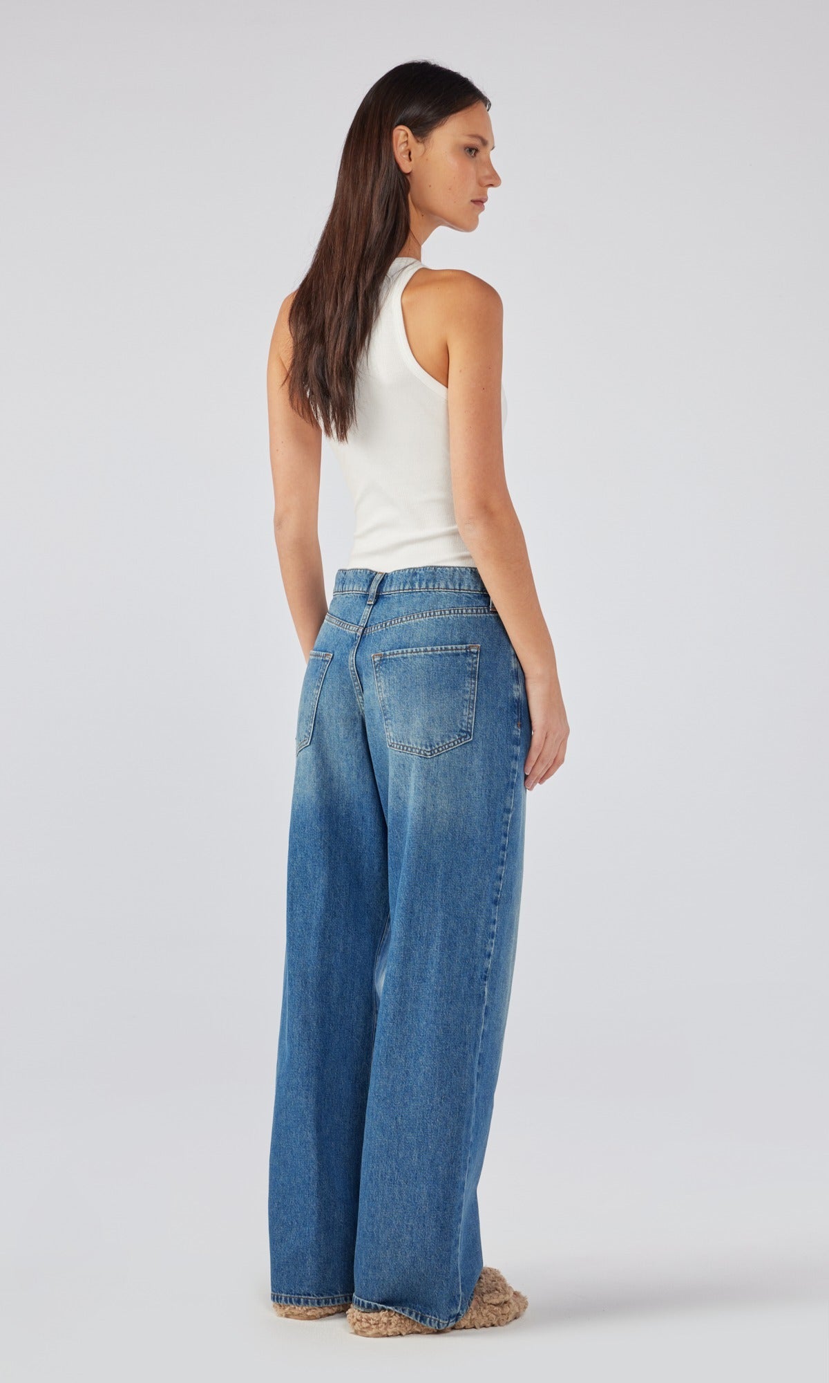 Ms. Sparrow Mid Rise Baggy Jean - Classic Indigo