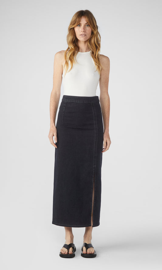 Ms. Madison High-Rise Pencil Maxi Skirt - Loved Black