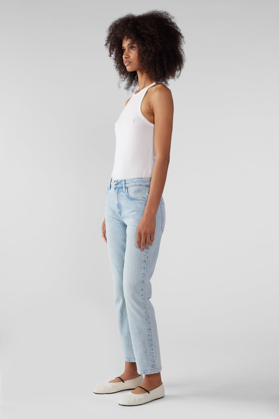 Kate Mid Rise Cropped Slim - Light Indigo