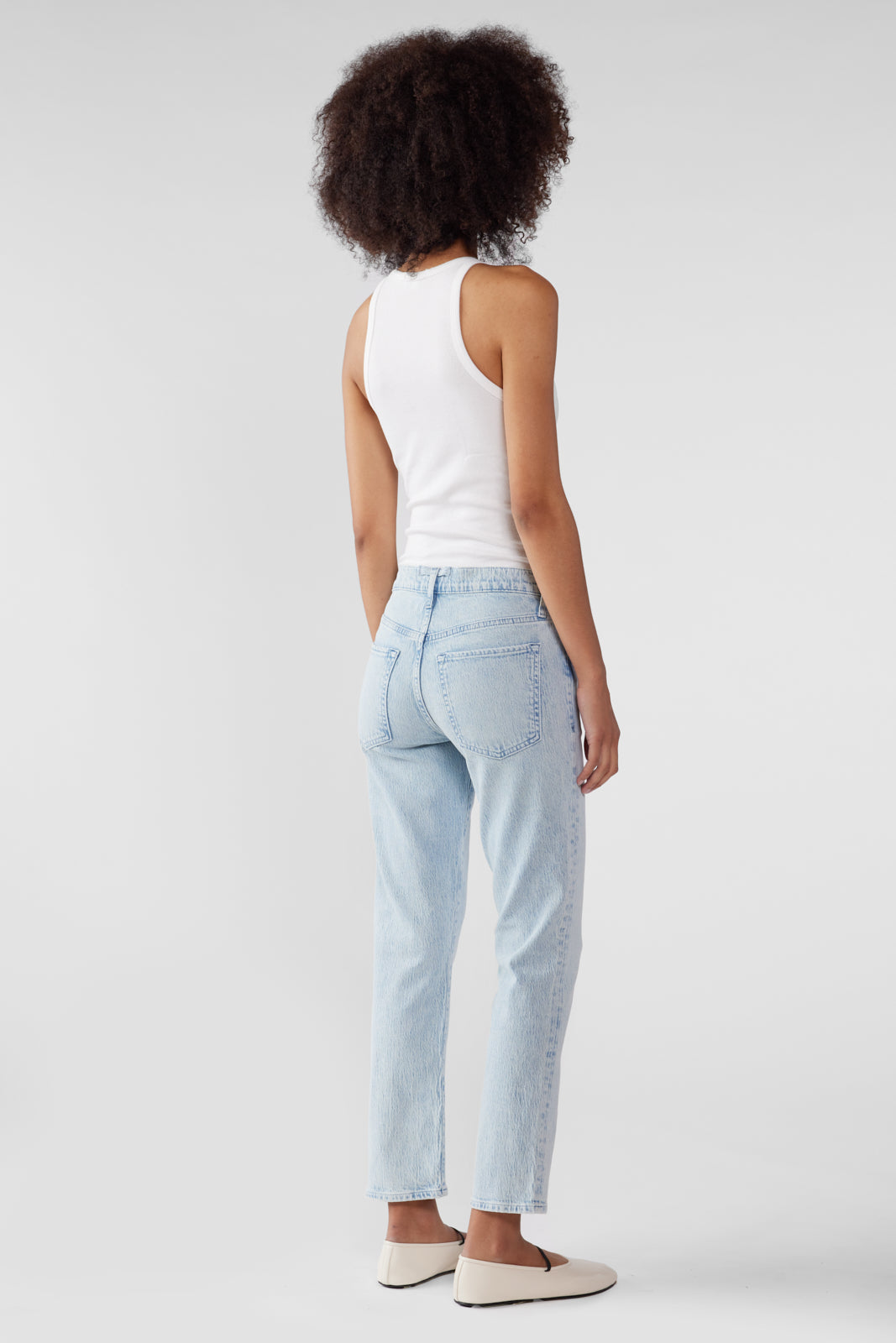 Kate Mid Rise Cropped Slim - Light Indigo