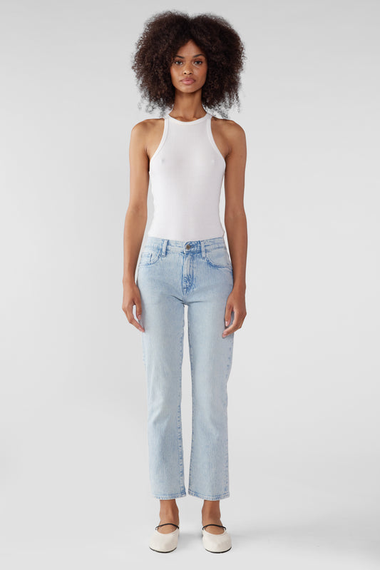 Kate Mid Rise Cropped Slim - Light Indigo