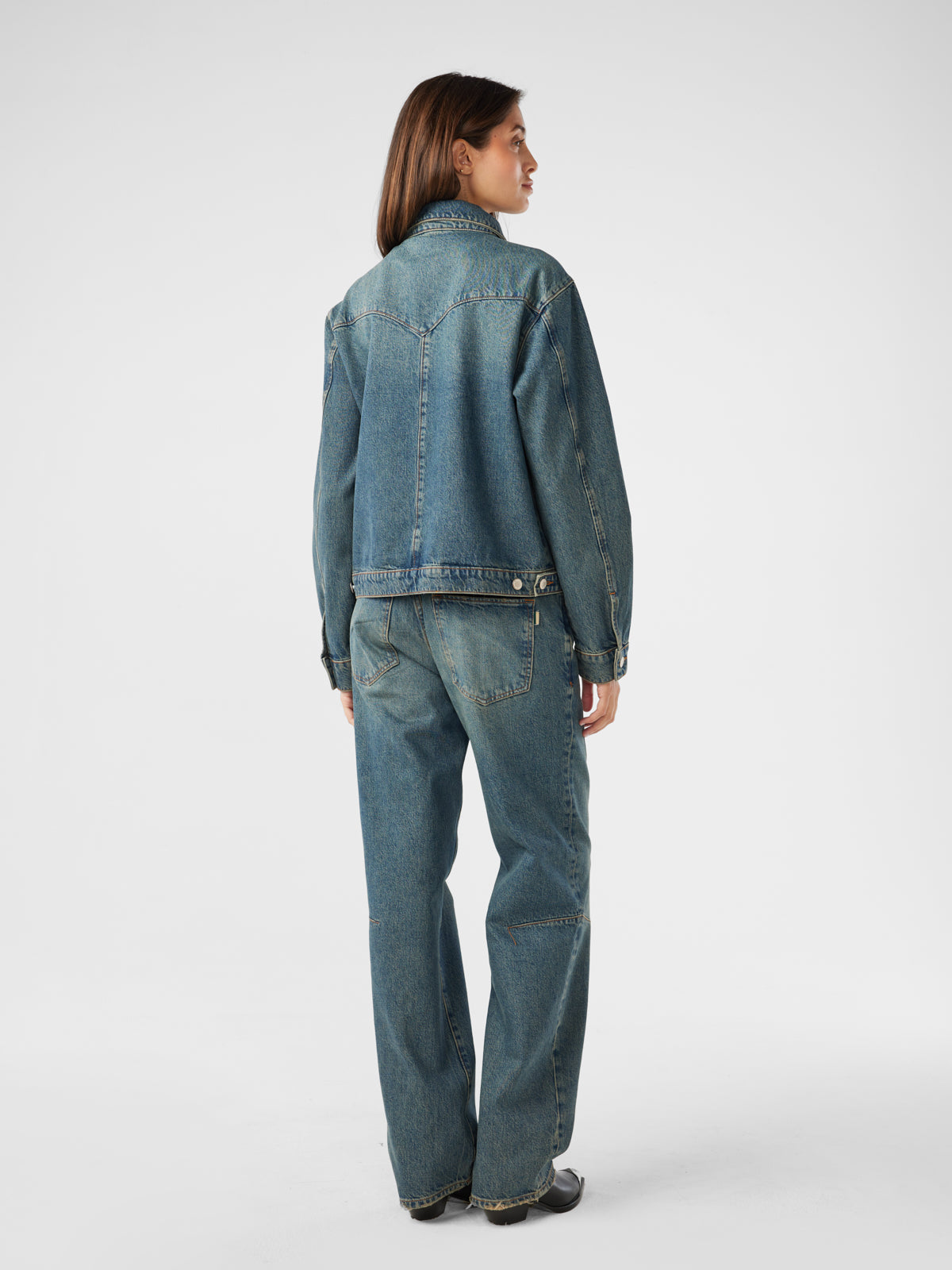 Lillian Western Jacket - Malibu Vintage Indigo
