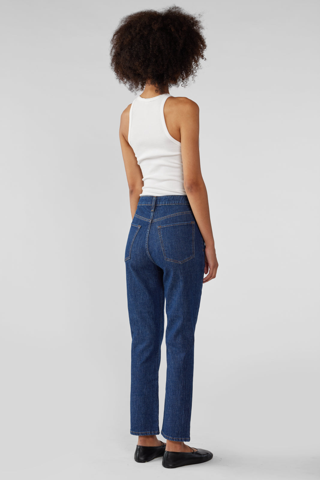 Hawn High Rise Cropped Loose Skinny - Dark Indigo