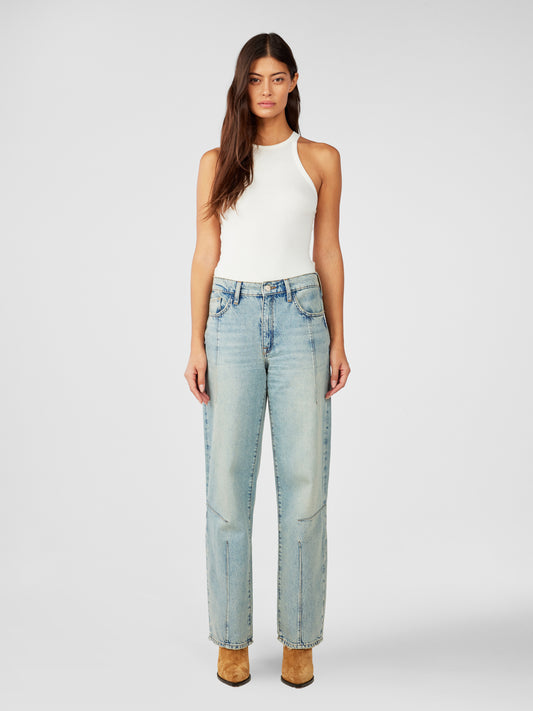 Goldie Mid-rise Darted Straight Leg - Venice Vintage Indigo