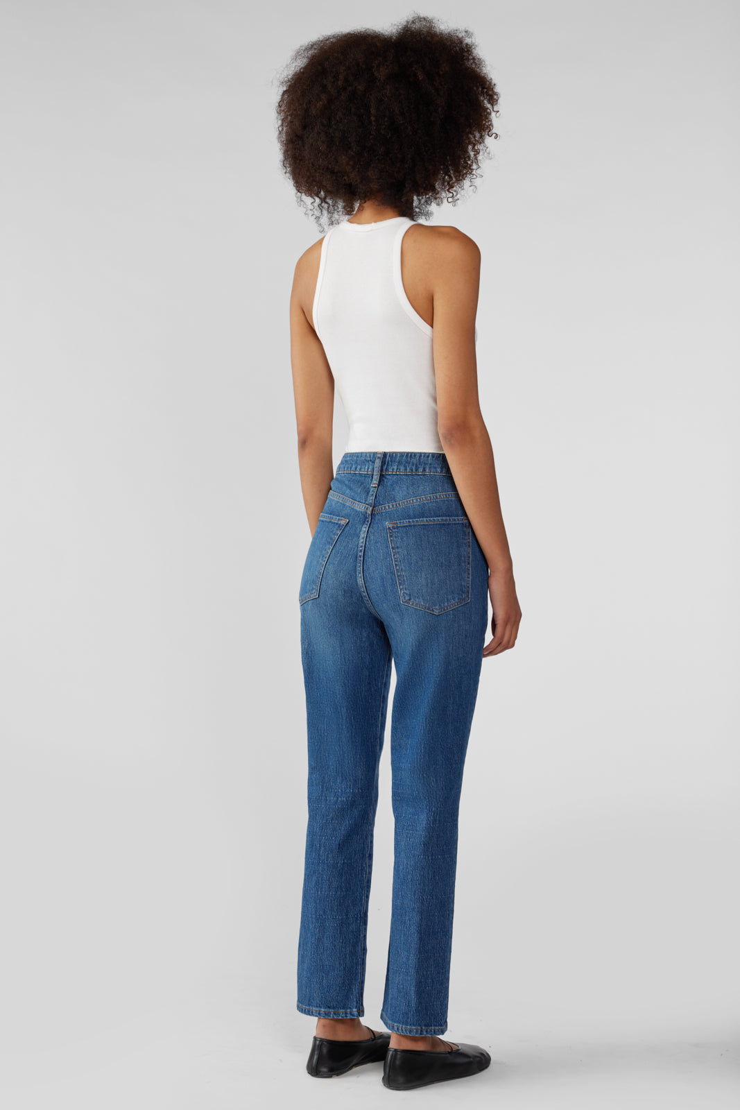 Hawn High Rise Cropped Loose Skinny - Medium Indigo
