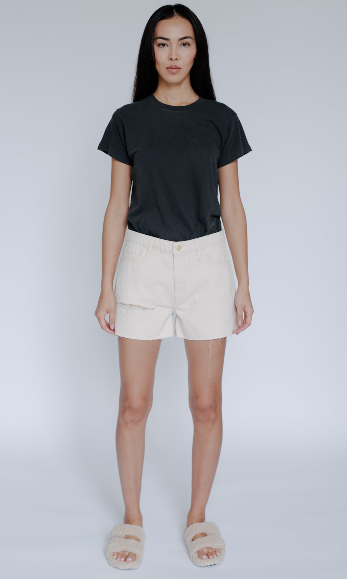 Frayed Short - Off White