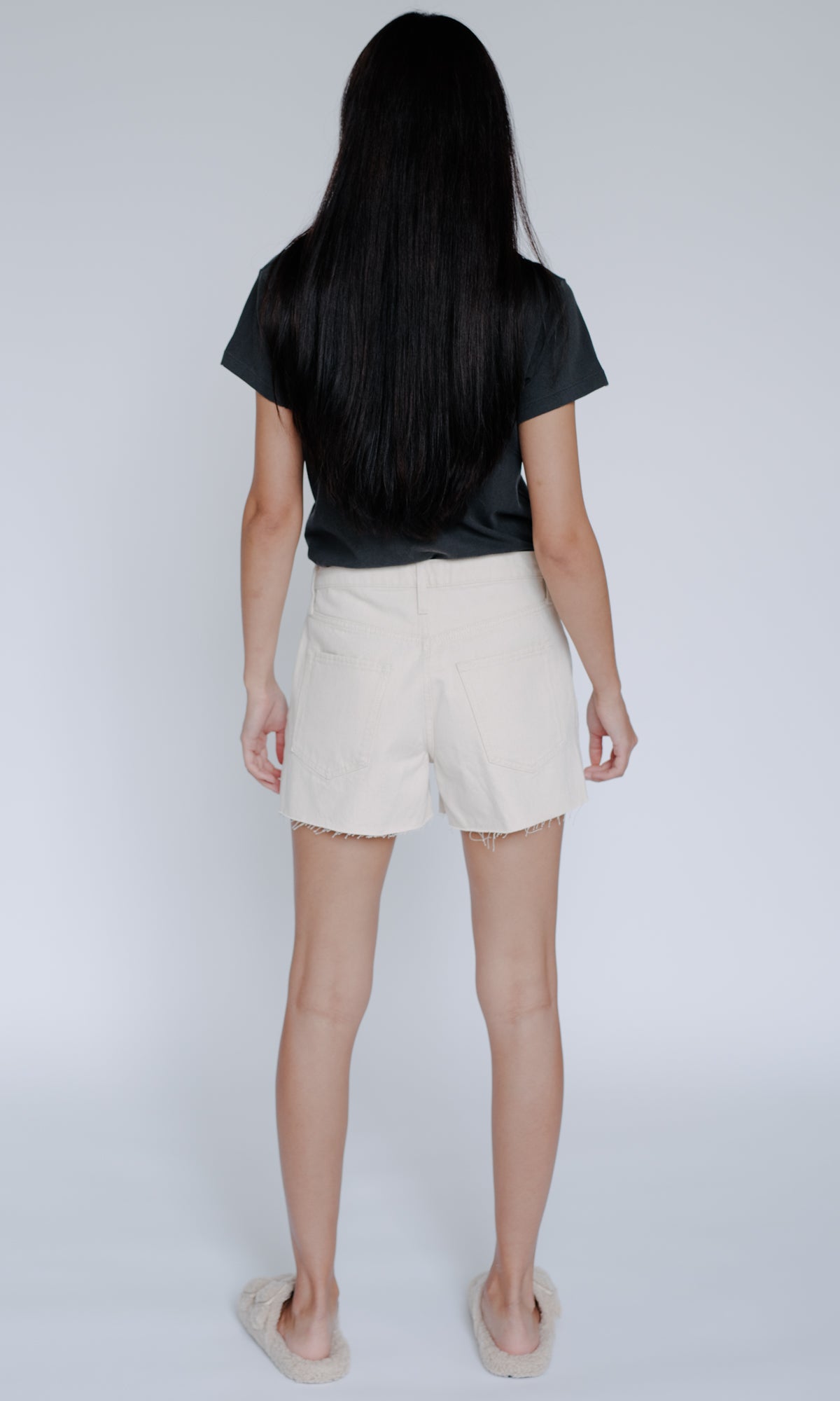 Frayed Short - Off White
