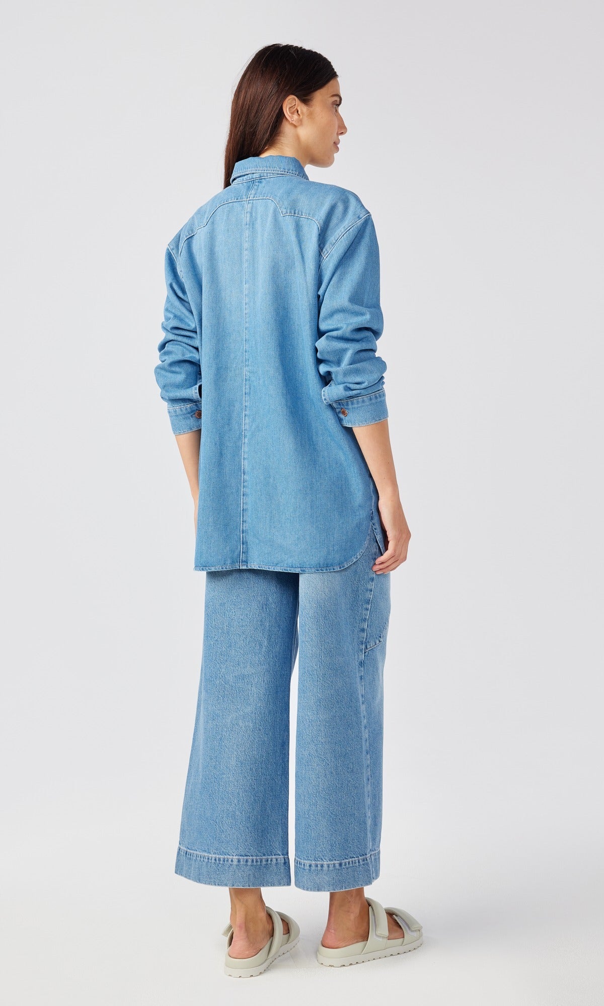 Ms. Ciela Cloud Stitch Denim Shirt - Loved Indigo