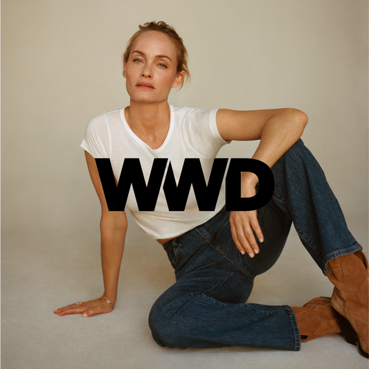 Triarchy and Amber Valletta Launch Campaign Showcasing Plastic-free Stretch DenimAmber Valletta Launch Campaign Showcasing Plastic-free Stretch Denim