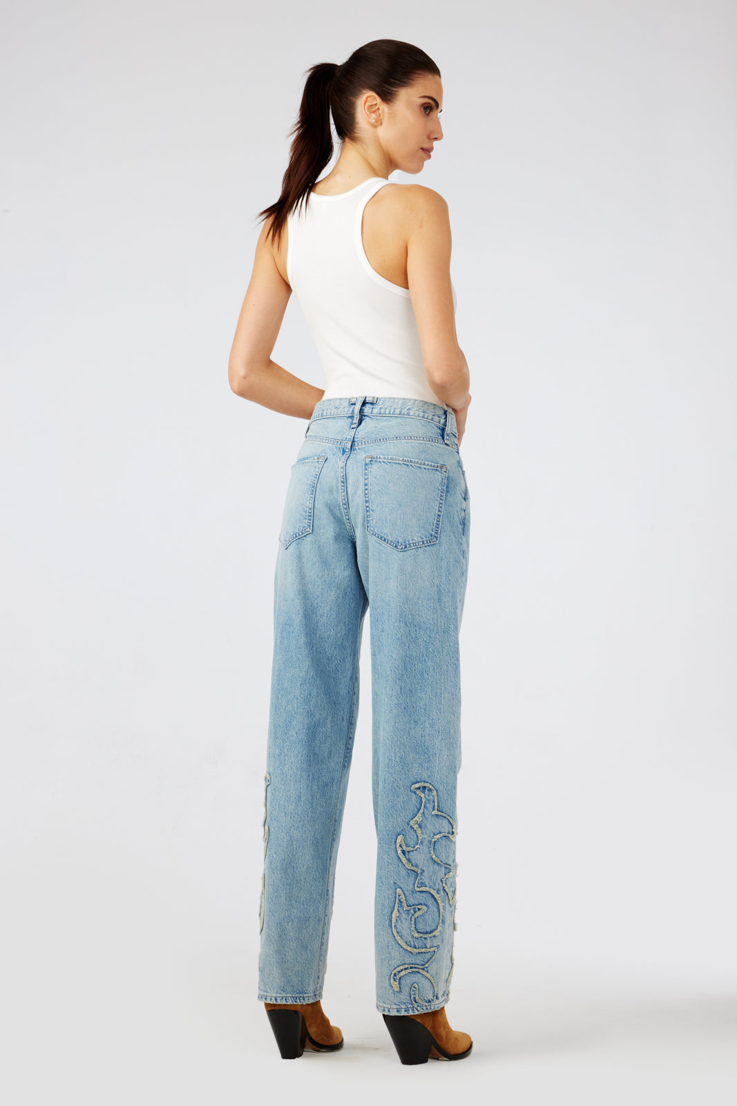 Birkin Mid-Rise Straight Leg - Moonwashed Ranchero Indigo