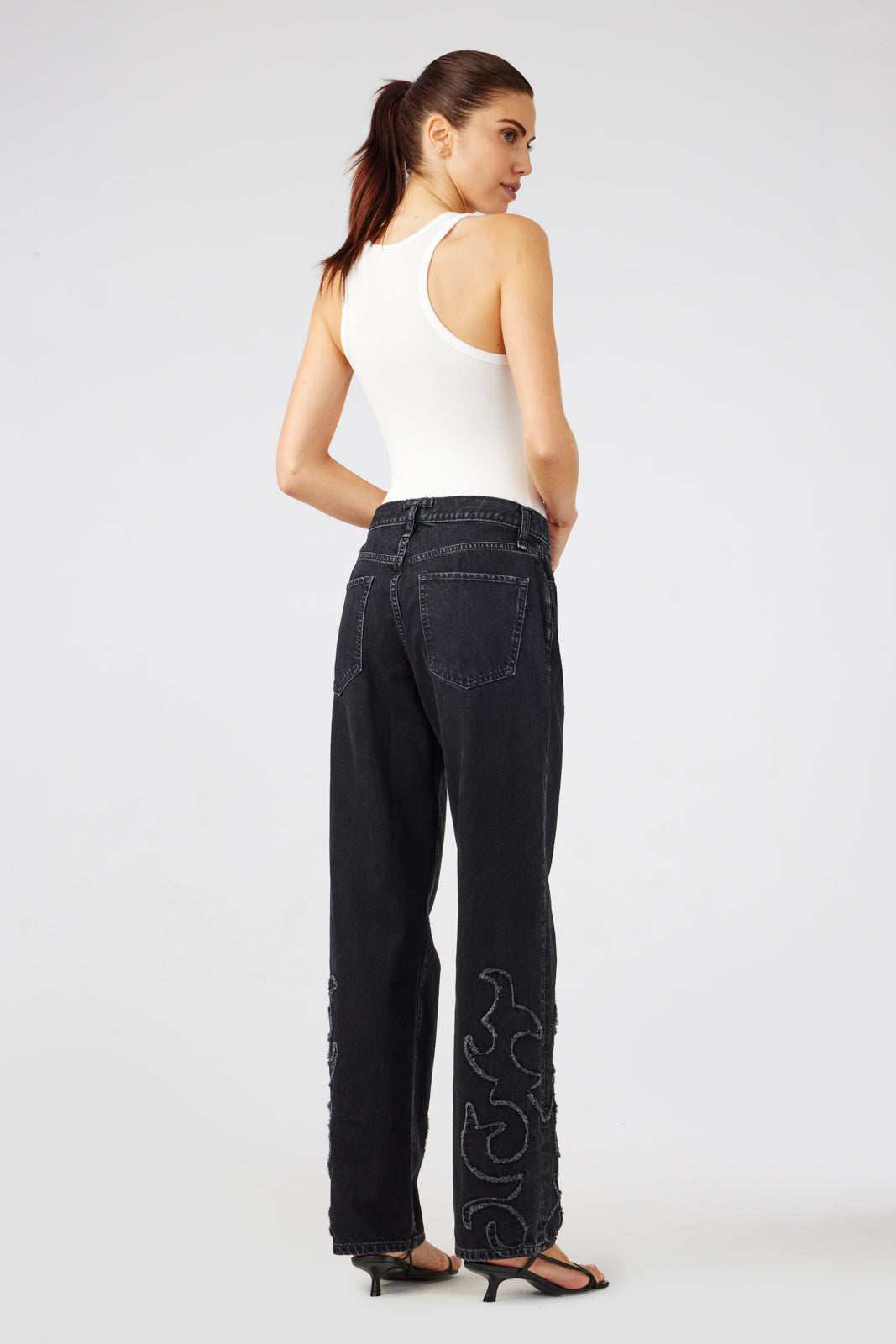 Birkin Mid-Rise Straight Leg - Ranchero Noir