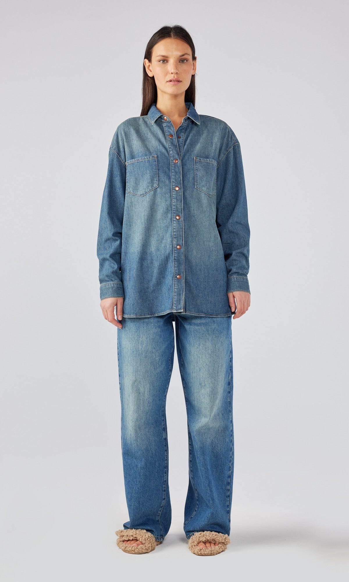 Ms. Charlotte Classic Denim Shirt - Classic Indigo
