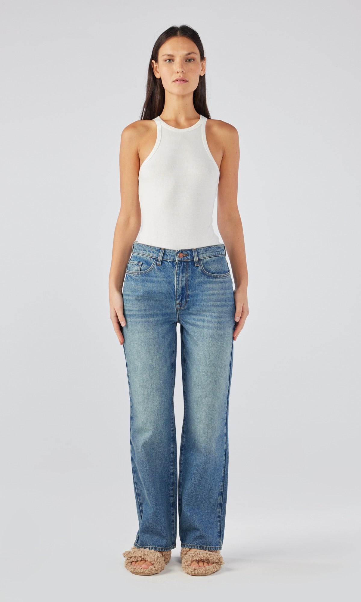 Ms. Mackie High Rise Baggy Gradient Pocket Jean - Classic Indigo