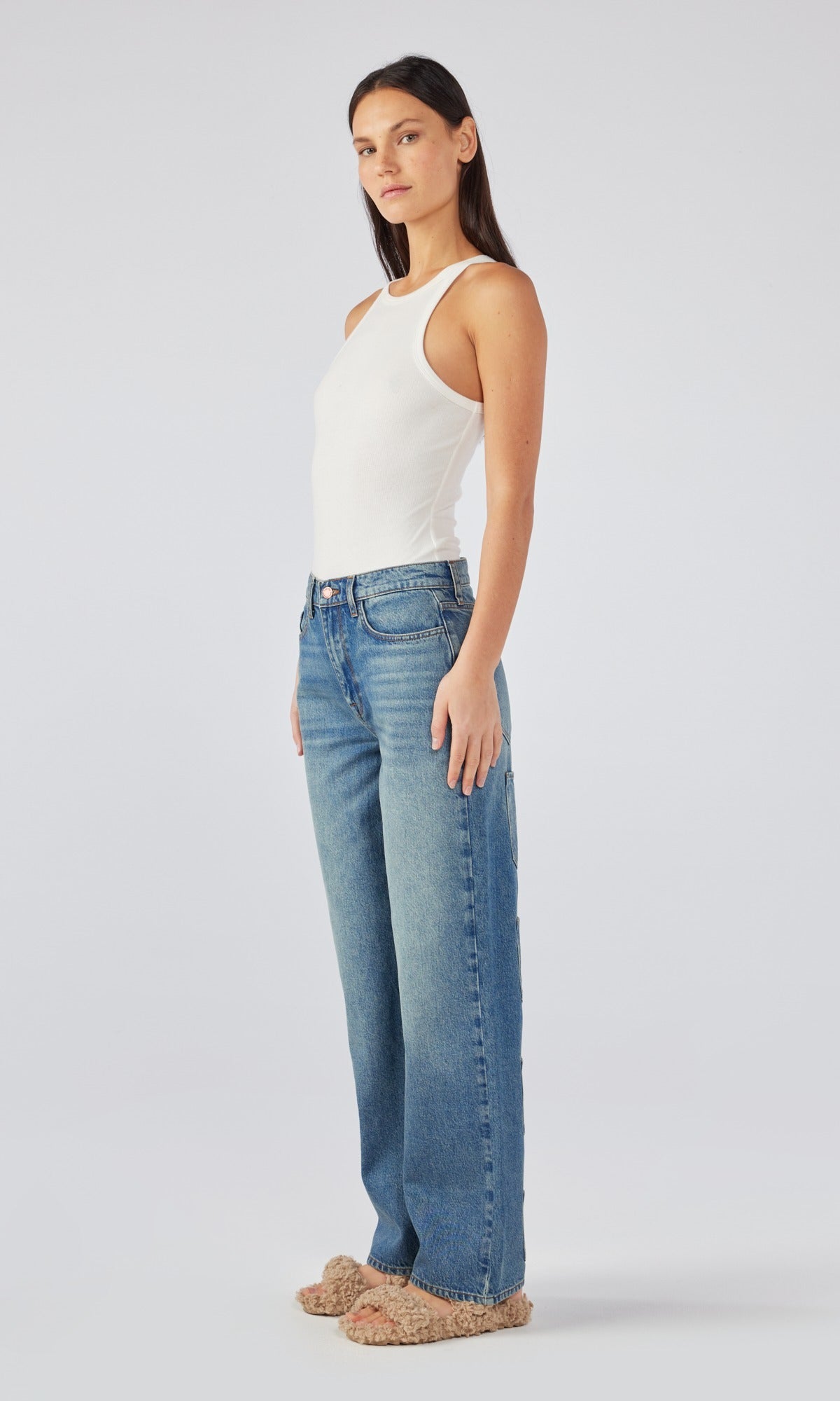 Ms. Mackie High Rise Baggy Gradient Pocket Jean - Classic Indigo