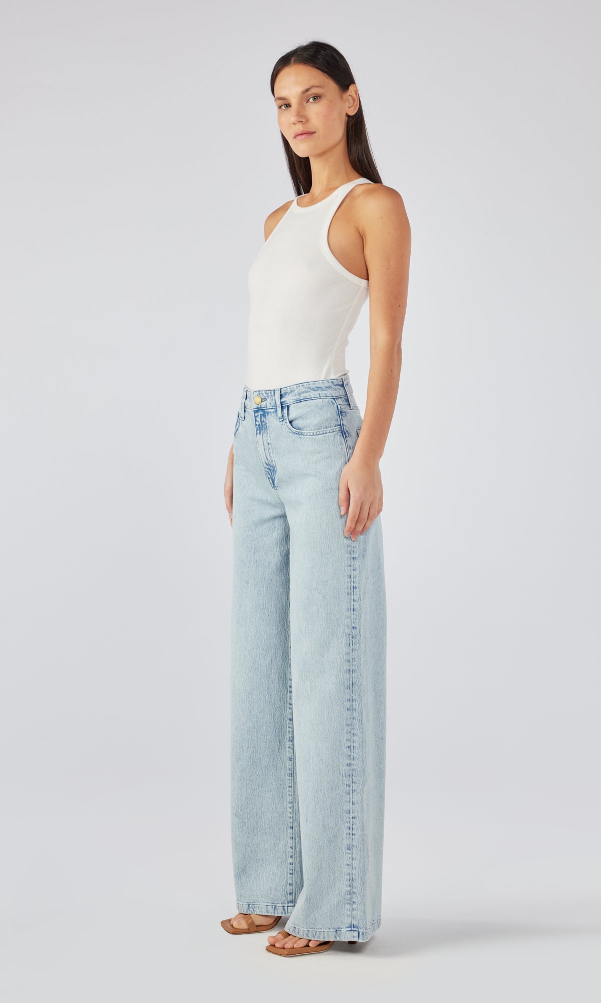 Fonda High Rise Wide Leg - Summer Light Indigo