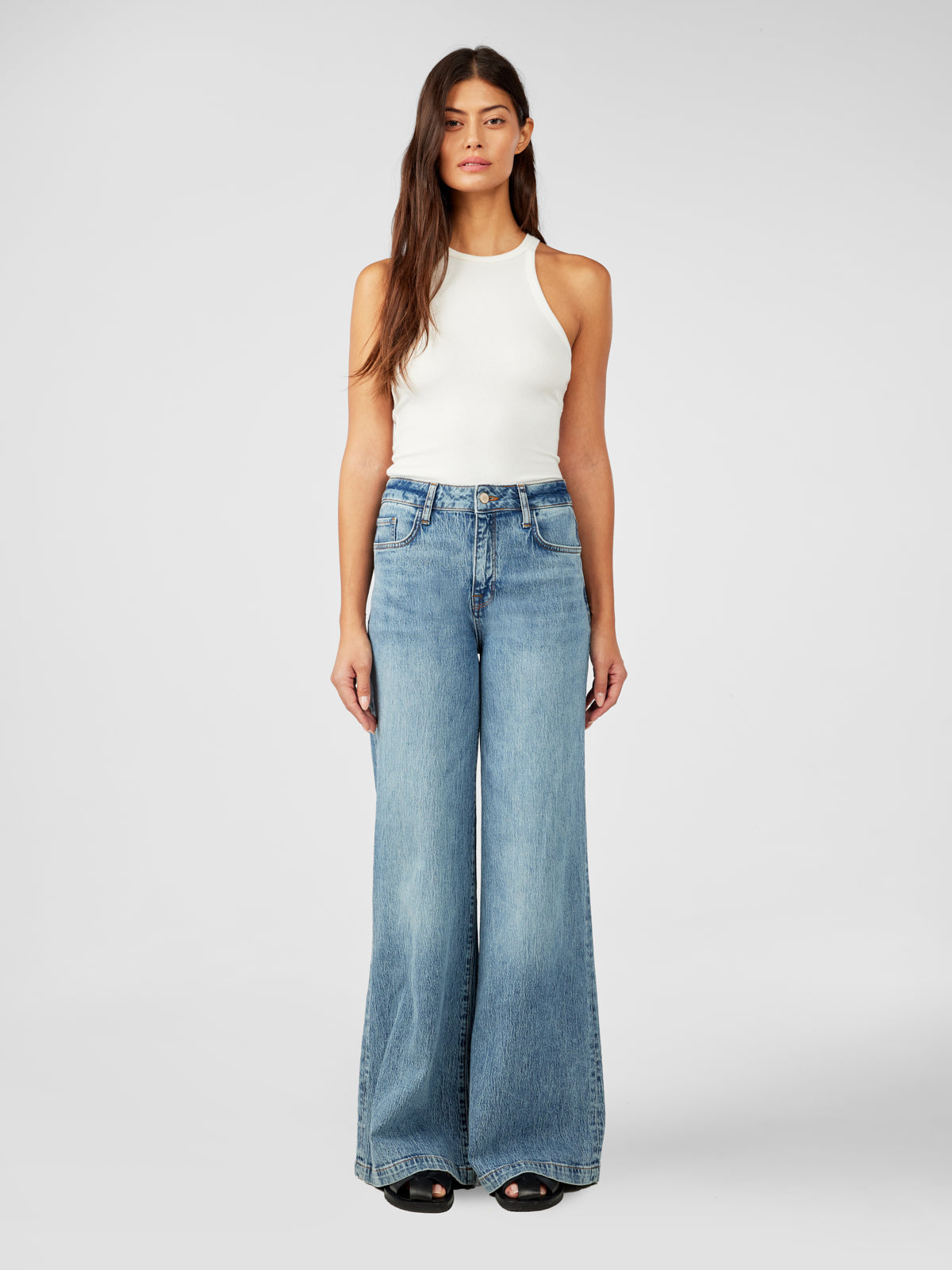 Fonda High Rise Wide Leg - Prime Indigo