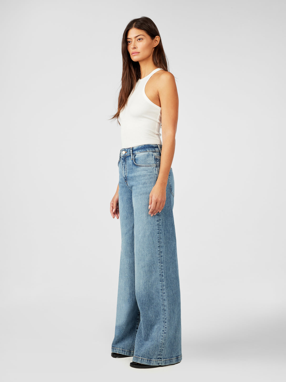 Fonda High Rise Wide Leg - Prime Indigo