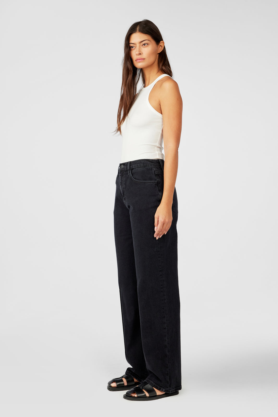 Ms. Keaton High Rise Baggy Jean - Loved Black