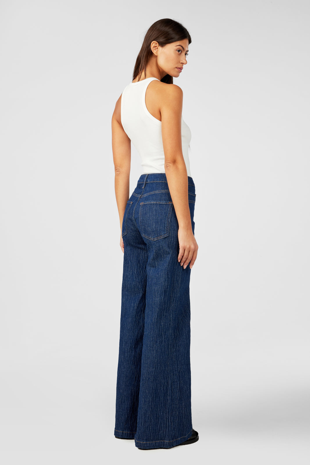 Ms. Fonda High Rise Wide Leg - Dark Indigo