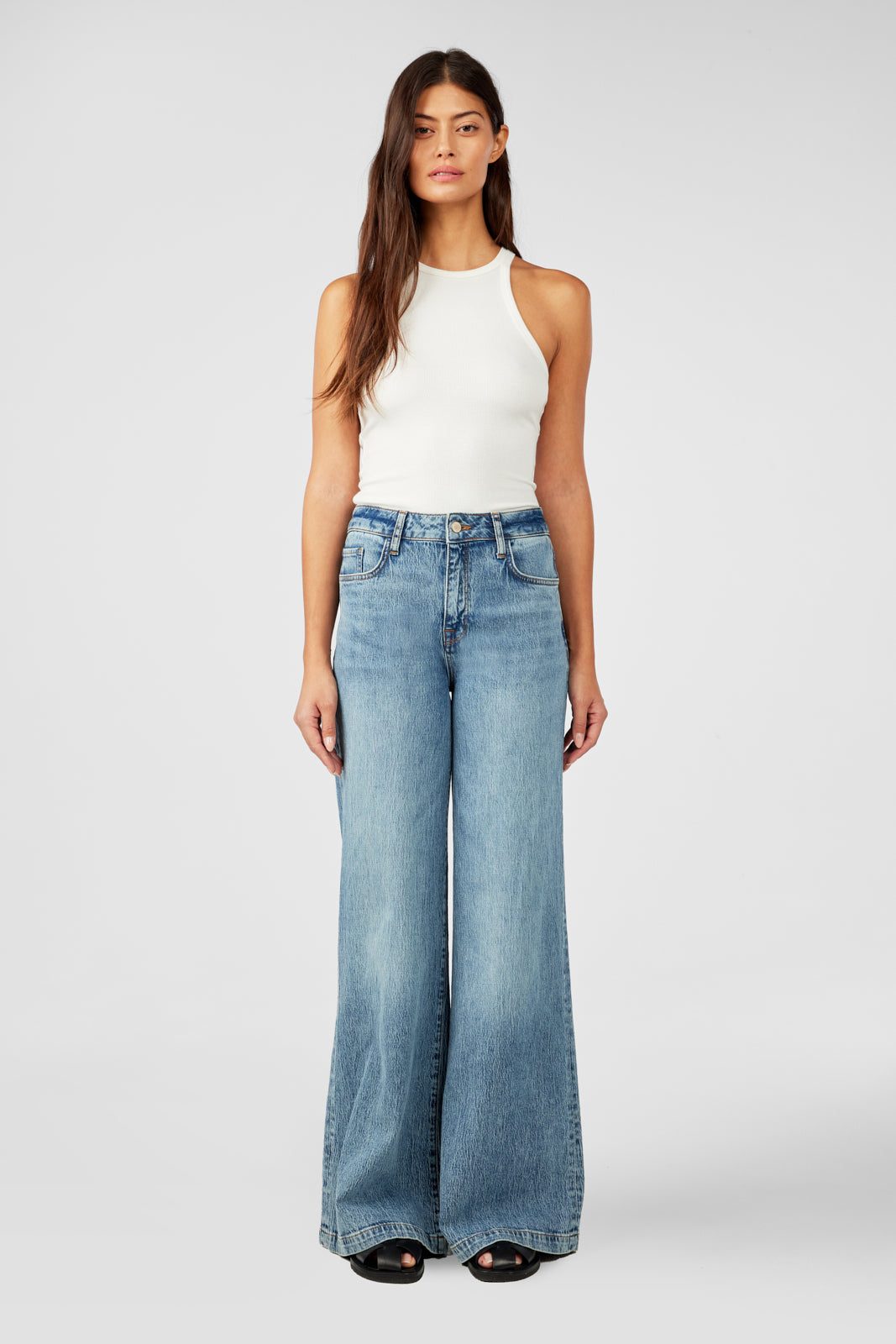 Fonda High Rise Wide Leg - Prime Indigo