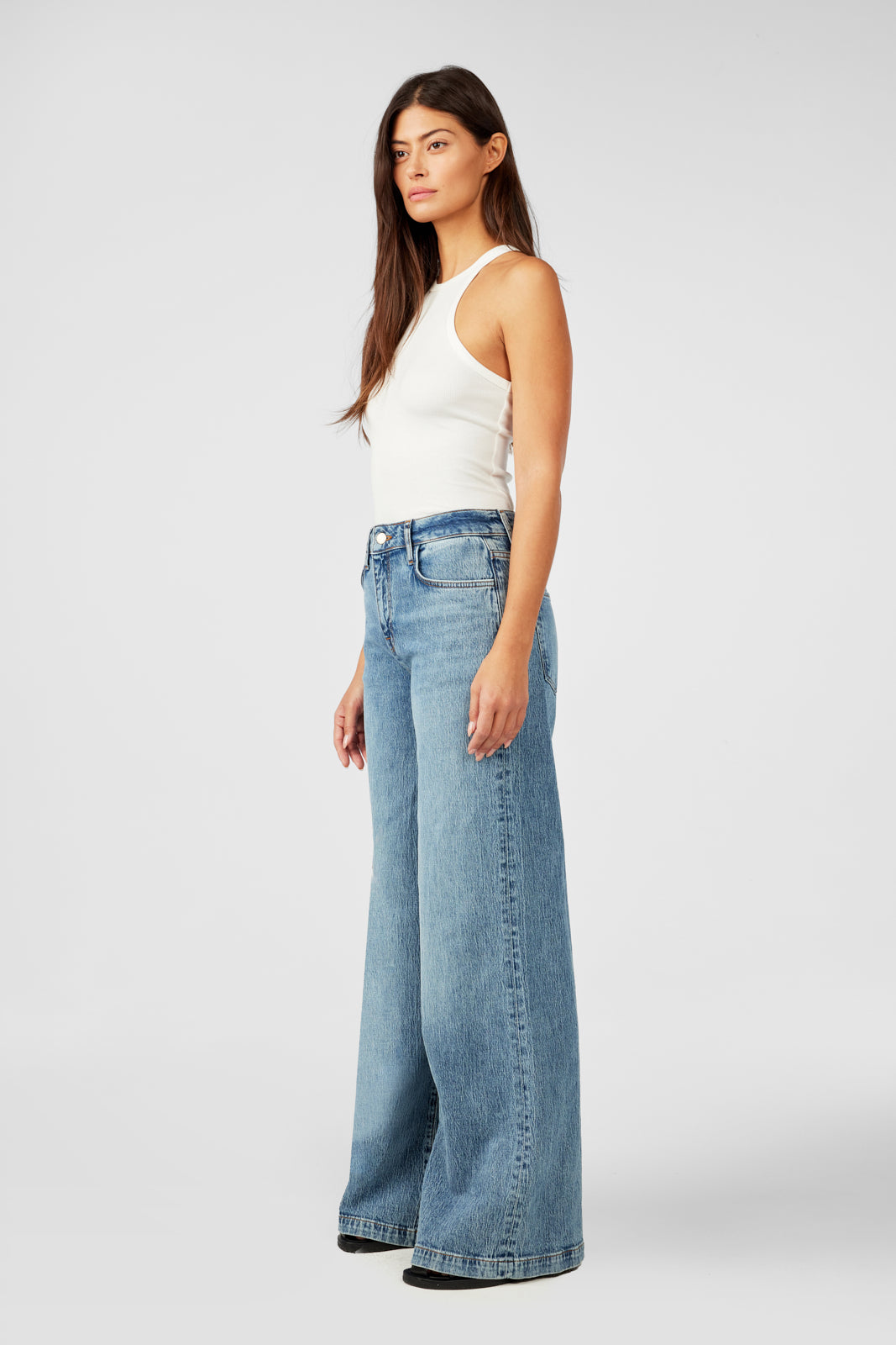 Fonda High Rise Wide Leg - Prime Indigo