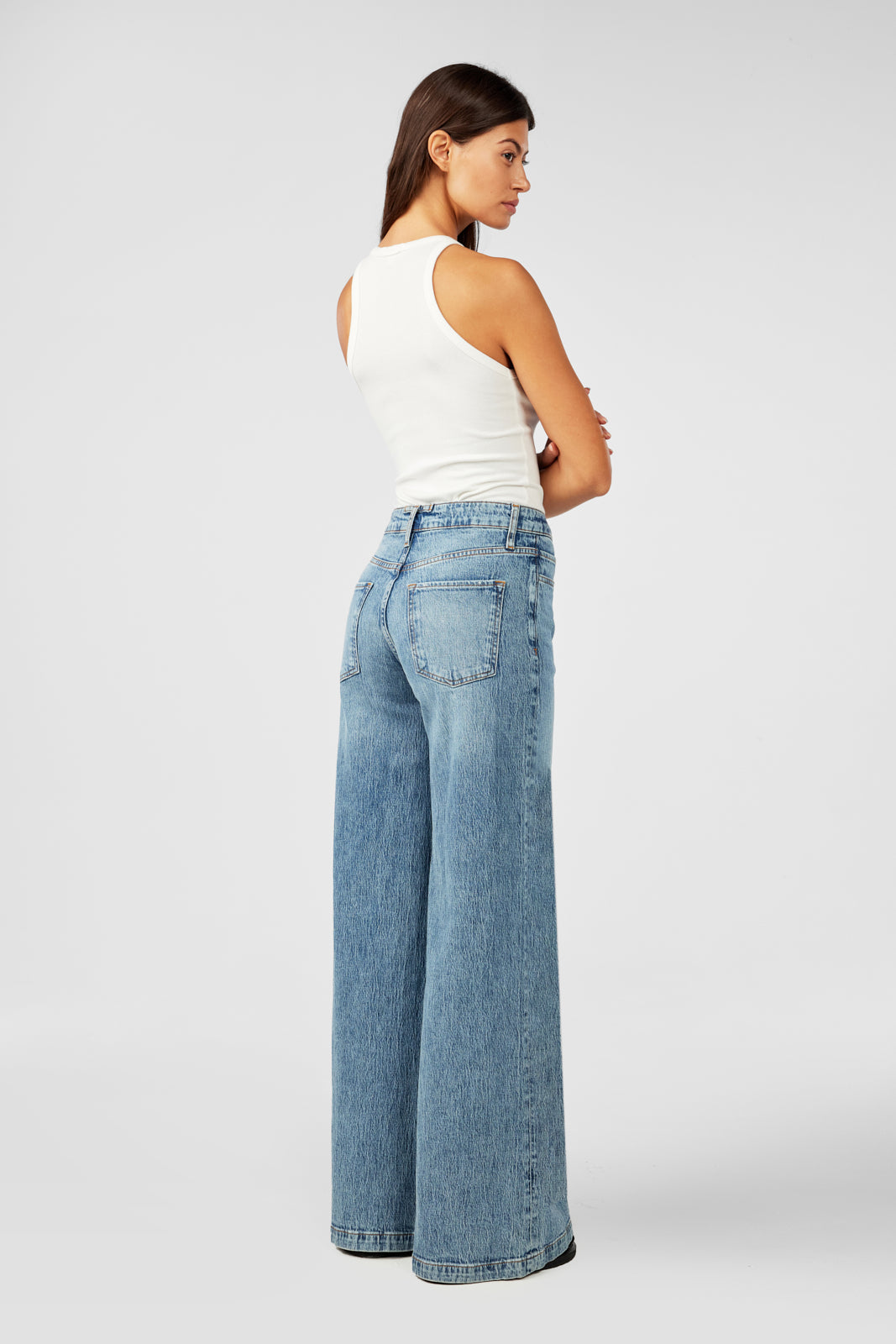 Fonda High Rise Wide Leg - Prime Indigo