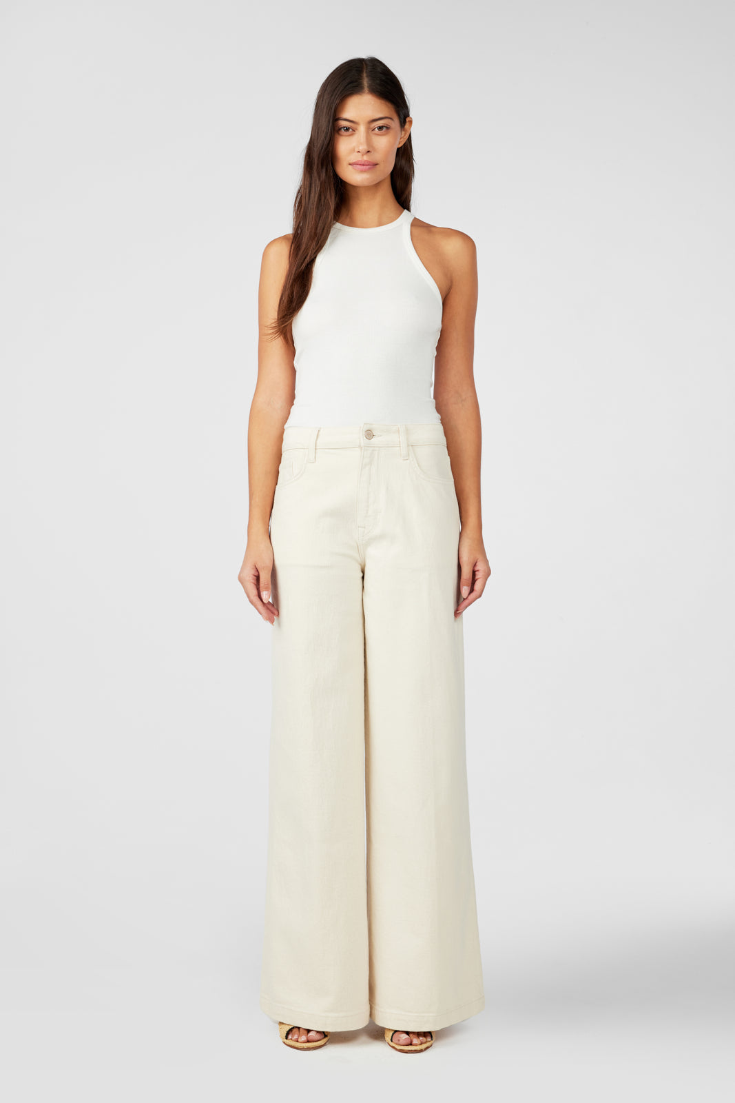 Ms. Fonda High Rise Wide Leg - Off White