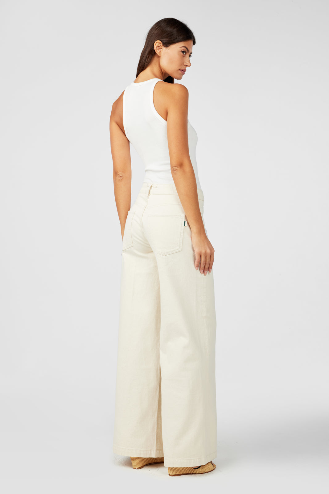 Ms. Fonda High Rise Wide Leg - Off White