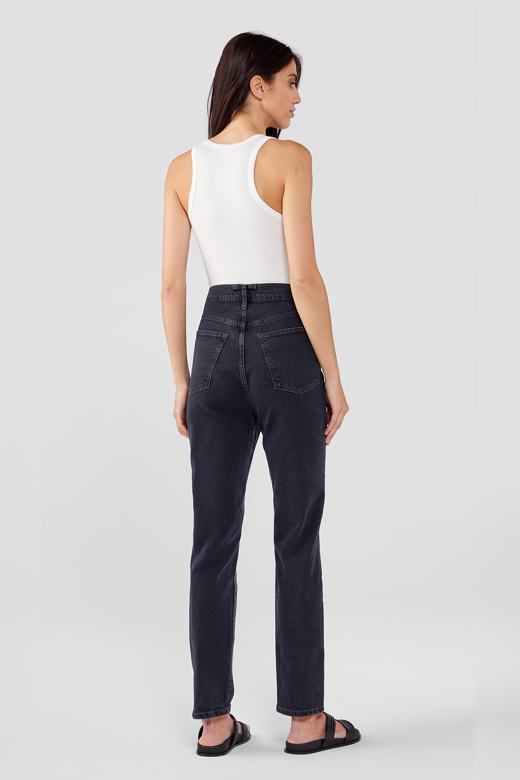 archive スキニーデニム Ava High-Rise Retro Skinny Jean - Loved Black – Triarchy