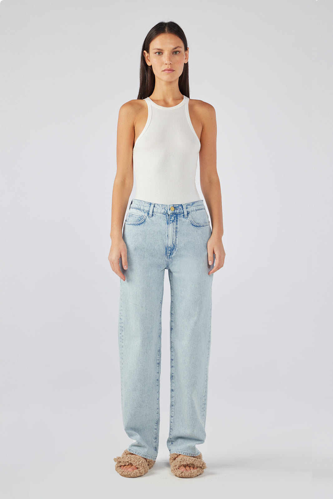 Ms. Keaton High Rise Baggy Jean - Summer Light Indigo