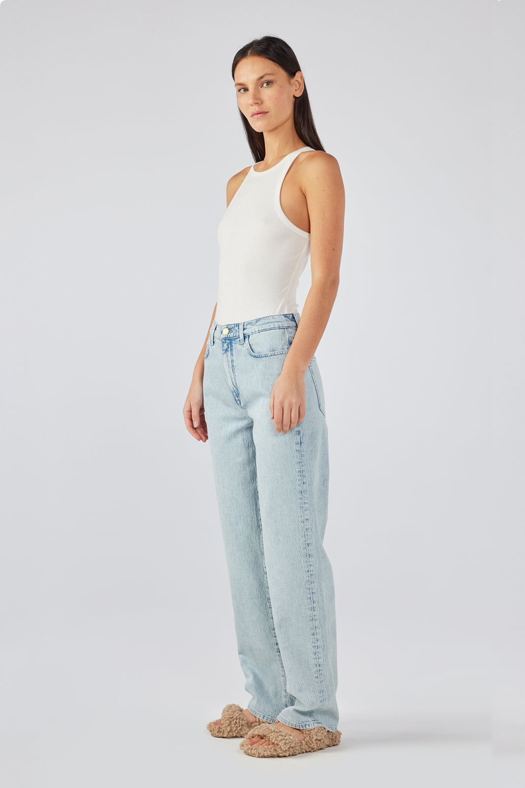 Ms. Keaton High Rise Baggy Jean - Summer Light Indigo