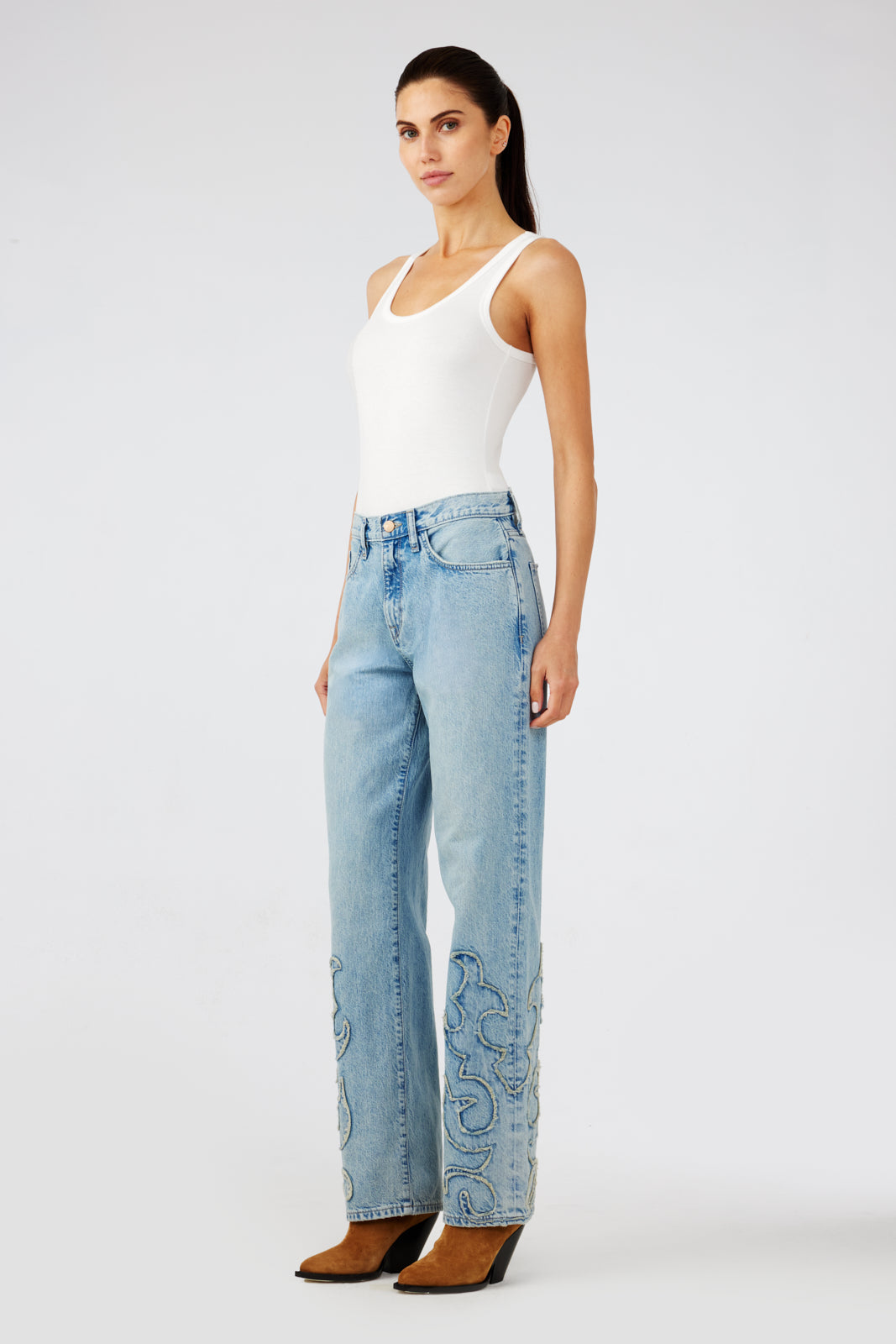 Birkin Mid-Rise Straight Leg - Moonwashed Ranchero Indigo