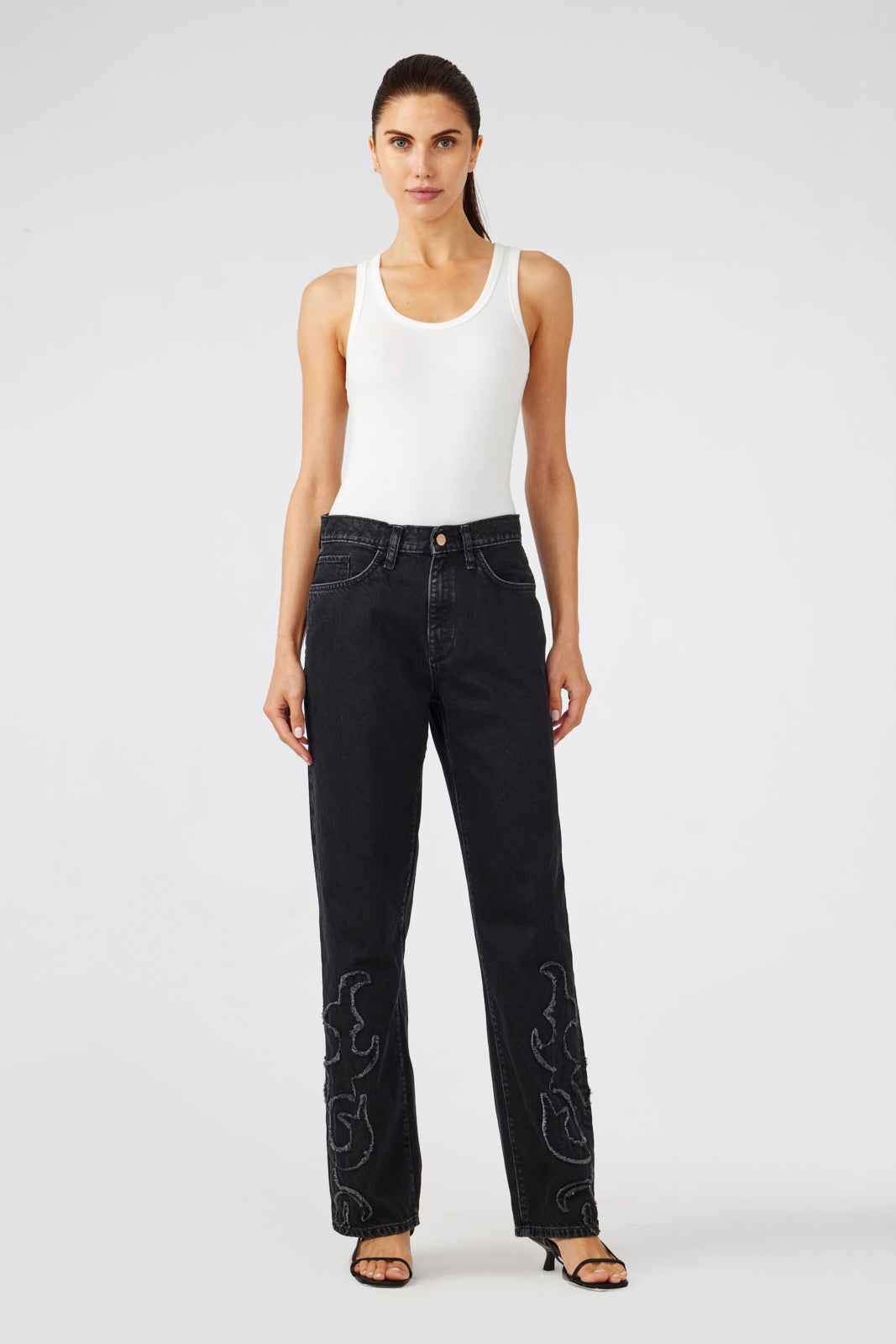 Birkin Mid-Rise Straight Leg - Ranchero Noir