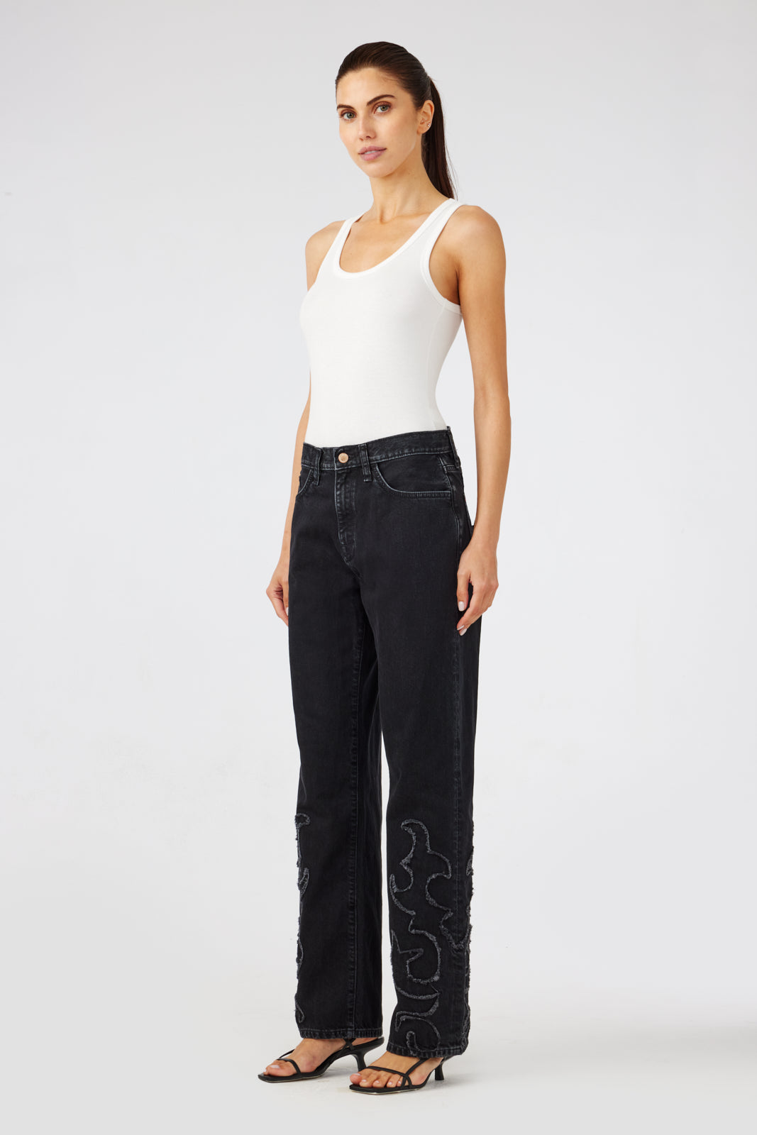 Birkin Mid-Rise Straight Leg - Ranchero Noir