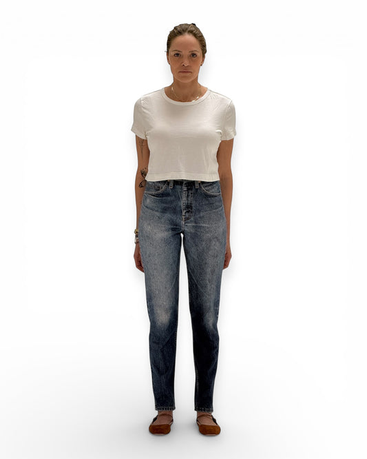 Donatella 90's High-rise Slim Jean - Verona Medium Indigo