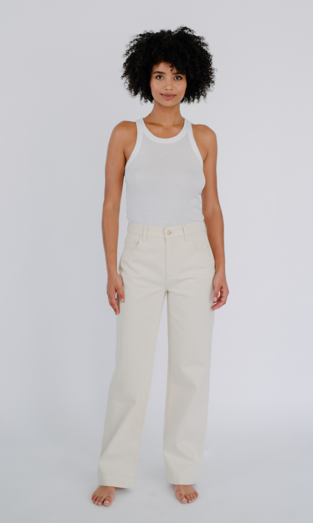 The Straight Trouser Jean - Off White